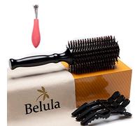 Belula Ensemble de brosse ronde brushing en poils de sanglier pour le séchage. (Tube moyen 6 cm)