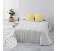 BELUM Couvre-lit Bouti 100 GR Lit 150/160 Dimensions du Produit : 250 x 270 Tissu : 100% Coton Biologique 175 Fils Certificat Oeko-Tex Modèle : Nashik Gris