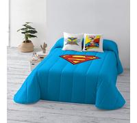 BELUM - Couvre-lit boutis Superman Basic en coton bio et peigné pour lit de 180 cm - Couvre-lit doux, pour toutes les saisons