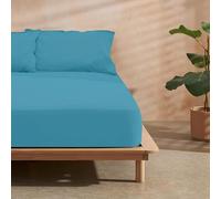 BELUM Drap Housse en Microfibre pour lit de 180 cm, Drap Housse : 180 x 200 cm + 30 cm Soufflet, Drap-Housse Extra Doux, Drap-Housse résistant au rétrécissement, à la décoloration et à la Rupture.