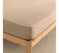 BELUM | Drap-Housse en Satin 100% Coton 300 Fils Lit de 90 cm - Dimensions du Produit : 90 x 200 cm + 35 cm Soufflet Modèle : Cement | Drap-Housse en Satin Toucher Extra Doux et agréable