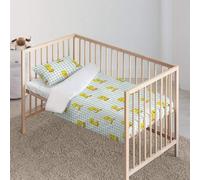 BELUM - Housse de couette avec boutons 100% coton Modèle Tweety Vichy Maxiberceau 115x145 cm - Housse de couette légère et confortable