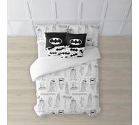BELUM | Housse de couette Batman | Housse de couette avec boutons | Housse de couette 100% coton | Housse de couette de qualité | Housse de couette (lit de 80 (140 x 200 cm)