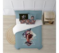 BELUM - Housse de Couette Superman Geometric - Housse de Couette avec Boutons - Housse de Couette 100% Coton - Housse de Couette (lit de 180 x 240 cm)