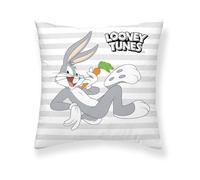 BELUM | Housse de Coussin 100% Coton 45 x 45 cm Modèle Looney Characters A | Housse de Coussin Looney Tunes | Housse de Coussin Tissu Half Panama 100% Coton Bio