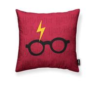 BELUM | Housse de coussin 100% coton 45x45cm Modèle Harry Potter A | Looney Tunes | Tissu Half Panama 100% coton biologique