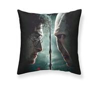 BELUM | Housse de Coussin Harry Potter Taille: 50x50 - Modèle : Harry VS Voldemort A - Tissu Half Panama 100% Coton 250 Grs.