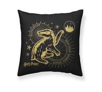 BELUM | Housse de Coussin Harry Potter Taille: 50x50 - Modèle: Hufflepuff Gold A - Tissu: Half Panama 100% Coton 250 Grs.