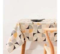 BELUM Nappe 100 x 140 cm Anti-Taches 100% Coton résiné, Nappe Non Toile cirée, Nappe Tactile Coton, Nappe imperméable, Nappe Anti-Taches répulsif Liquide