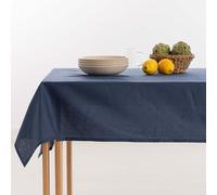 Belum Nappe Anti-Taches en Lin 100% | Nappe rectangulaire résinée | Nappe Hydrofuge de qualité en Plusieurs Dimensions | Nappes en Lin pour intérieur et extérieur (Night Blue, 100 x 130)