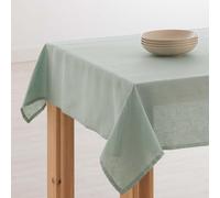 Belum Nappe Anti-Taches en Lin 100% | Nappe rectangulaire résinée | Nappe Hydrofuge de qualité en Plusieurs Dimensions | Nappes en Lin pour intérieur et extérieur (Aqua, 100 x 130)
