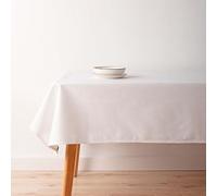 BELUM Nappe Anti-Taches Jacquard Taille 100 x 80 cm Nappe Anti-Taches Toucher Extra Douce Couleur Blanche Nappe Tissu 70% Coton 30% Polyester Modèle 000-068