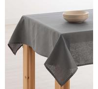 Belum Nappe Anti-Taches Lin 100% Anthracite 100 x 150 cm | Nappe de Table rectangulaire résinée | Nappe Hydrofuge de qualité en différentes Dimensions | Nappes en Lin pour intérieur et extérieur