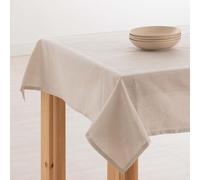 Belum Nappe Anti-Taches Lin 100% Light Grey 350 x 150 cm | Nappe de Table rectangulaire résinée | Nappe Hydrofuge de qualité en différentes Dimensions | Nappes en Lin pour intérieur et extérieur