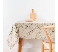 BELUM Nappe Anti-Taches, Taille 200 x 155 cm - Nappe au Toucher Extra Douce, Couleur Multicolore, Nappe en Tissu 100% Coton Biologique Modèle 0120-328