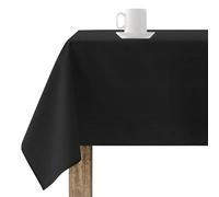 BELUM Nappe Anti-Taches, Taille 250 x 140 cm - Nappe au Toucher Extra Douce, Couleur Noire, Nappe 100% fabriquée en Espagne, Tissu 65% Coton Biologique, 35% Polyester - Nappe modèle Rodas 319