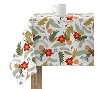 BELUM Nappe de Noël 200 x 140 cm 100% Coton résiné Anti-Taches (Tacte Non plastifié) Modèle Merry Christmas 33