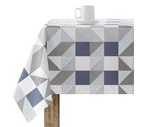 BELUM Nappe en résine 100% Coton Biologique XL | Nappe en résine Anti-Taches | Grande Nappe pour Table rectangulaire (100 x 180)