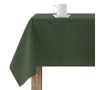 BELUM Nappe en résine Anti-Taches 02, Nappe à Carreaux uni Taille 155 x 155 cm, Nappe Anti-Taches Non Toile cirée et Nappe Lisse Verte 100% Coton Biologique