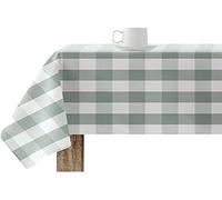 BELUM Nappe en résine Anti-Taches Carreaux 0120-104, Nappe à Carreaux Vichy Taille 100 x 140 cm, Nappe Anti-Taches sans Toile cirée Vichy Mint, Nappe en Tissu 100% Coton Biologique