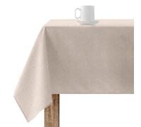BELUM | Nappe en résine Anti-Taches XL Taille : 100 x 200 Modèle : Lisse Lin 101, Nappe XL Tissu 100% Coton résiné Anti-Taches (Tacte Non plastifié).