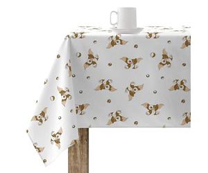 BELUM - Nappe en résine (Tacte plastifié) 140 x 140 cm Anti-Taches Modèle Gremlins 02 W - Nappe Non Toile - Nappe en Coton