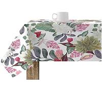 BELUM Nappe en Toile cirée Ula 105, Nappe 200 x 140 cm, Nappe Anti-Taches résinée, Nappe antibactérienne, Nappe fabriquée en Tissu Organique, Nappe 100% Coton Biologique