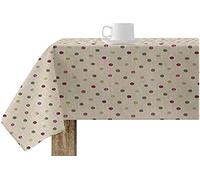 BELUM | Nappe résine 100% coton organique XL | Nappe résine anti-taches | Grand nappe pour table rectangulaire | Nappe non cirée (100 x 140)