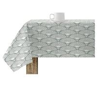 BELUM | Nappe résine 100% coton organique XL | Nappe résine anti-taches | Grand nappe pour table rectangulaire (100 x 140)