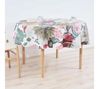 BELUM | Nappe Ronde Diamètre 100 Résine Anti-Taches Modèle : 0318-105 Tissu 100% Coton résiné Anti-Taches (Tacte Non plastifié).