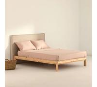 BELUM Parure de lit en Satin 300 Fils pour lit de 135 cm - Dessus 210 x 270 cm - Drap Housse 140 x 200 cm + 35 cm - Taie d'oreiller : 50 x 80-2 unités Modèle : Pink
