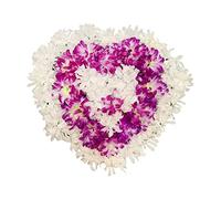 belupai Couronne de Cimetière Artificielle de 19,7 Pouces, Couronnes Funéraires de Chrysanthème en Soie pour la Maison, Le Magasin, Le Festival, la Couronne de Mariage, la Couronne(Violet 2)