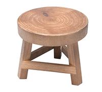 Belupai Mini Tabouret Rond en Bois, Tabouret de Jardinage pour Enfants, Présentoir de Pot de Fleurs de Jardin avec 3 Pieds, Support D'affichage de Fleurs Moderne pour la Décoration Intérieure(#1)