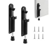 Belvanr 2 Pièces Butée de Porte Ressort avec Vis, Arrêt de Porte avec Commande au Pied Réglable, Bloque Porte Sol en Alliage de Zinc, pour Portes de Balcon Intérieures et Extérieures