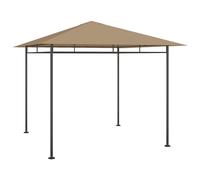 Belvédère 3x3x2,7 m Taupe 180 g/m² Tonnelle Pavillon Chapiteau Jardin vidaXL