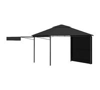 Belvédère 3x3x2,75 m Anthracite avec Double toits étendus 180g/m² Acier et Polyester, pergola Pliant pour Jardin terrasse Patio Camping extérieur, Protection Soleil Pluie UV