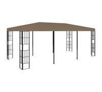 Belvédère 6x3 m Taupe Tonnelle Pavillon Chapiteau d'Extérieur Jardin vidaXL