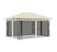 Belvédère avec moustiquaire 4x3x2,73 m Crème 180 g m² Crème G