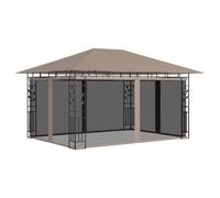 Belvédère avec Moustiquaire 4x3x2,73 m Crème 180 g/m² Tonnelle Jardin vidaXL