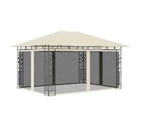 Belvédère avec Moustiquaire 4x3x2,73 m Crème 180 g/m² Tonnelle Jardin vidaXL