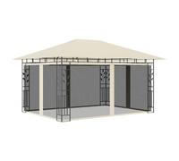 Belvédère Avec Moustiquaire 4x3x2,73 M Crème 180 G/M² Vidaxl