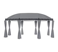 Belvédère avec Rideaux 520x349x255 cm 180 g/m² Tonnelle Pavillon Jardin vidaXL