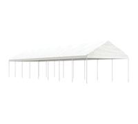 Belvédère avec Toit Blanc 17,84x4,08x3,22 m polyéthylène,Maison & Jardin, Pelouses & Jardins, Vie en extérieur, Structures extérieures, Auvents & abris, Blanc (Poids 117.54KG)