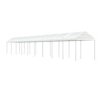 Vidaxl Belvédère Avec Toit Blanc 20,07x2,28x2,69 M Polyéthylène