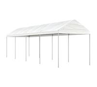 Vidaxl Belvédère Avec Toit Blanc 8,92x2,28x2,69 M Polyéthylène