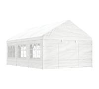 Vidaxl Belvédère Avec Toit Blanc 6,69x4,08x3,22 M Polyéthylène