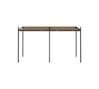 vidaXL Belvédère avec toit rétractable 400x300x233 cm Taupe Taupe G