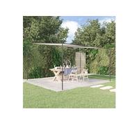 vidaXL Belvédère blanc 4x4 m 180 g/m² tissu et acier, auvent, abri à baldaquin, abri, tente événementielle 362464