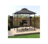 vidaXL – Belvédère de barbecue 240x150x255 cm – Acier anthracite