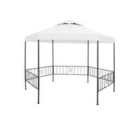 vidaXL – Belvédère de jardin 323×275×265 cm Blanc 180 g/m²